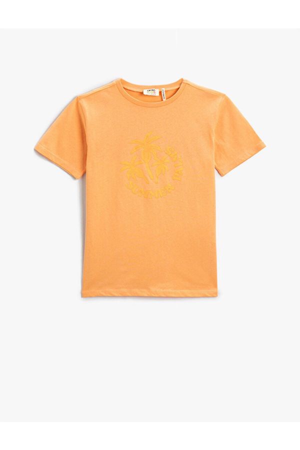 Koton Koton Orange Palmie T Shirt Ss Reg2 Male.