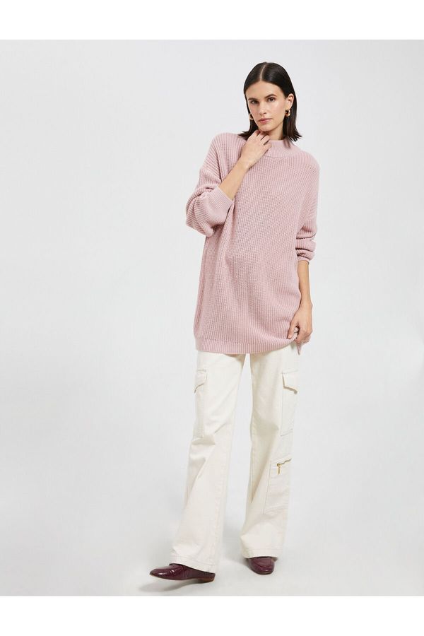 Koton Koton Oversize Half Turtleneck Sweater Acrylic Cashmere Textured