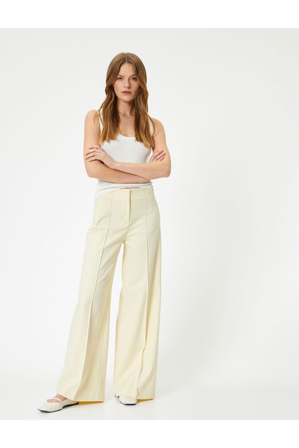 Koton Koton Palazzo Trousers Wide Leg Normal Waist