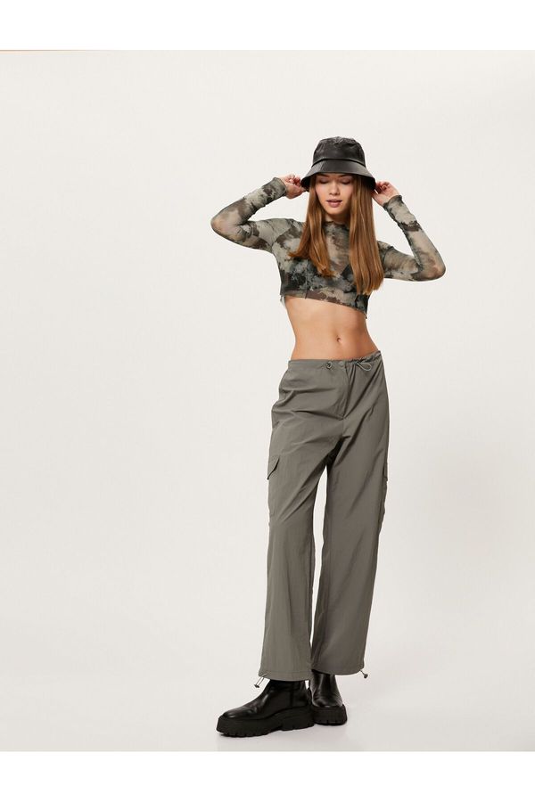 Koton Koton Parachute Trousers with Cargo Pocket Low Waist Comfortable Fit