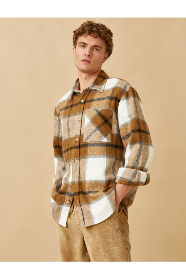 Koton Koton Plaid Lumberjack Shirt Jacket