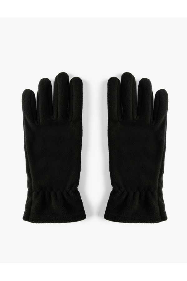 Koton Koton Polar Gloves with Rubber Detail
