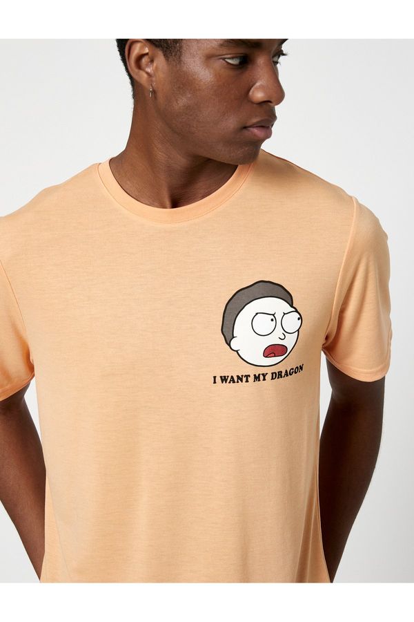 Koton Koton Rick And Morty T-Shirt, Crew Neck Licensed, Printed