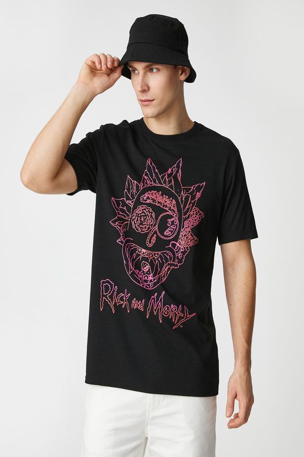 Koton Koton Rick And Morty T-Shirt Licensed Printed Crew Neck