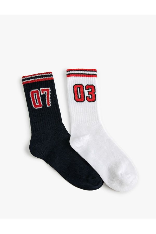 Koton Koton Set of 2 Colored Patterned Socks