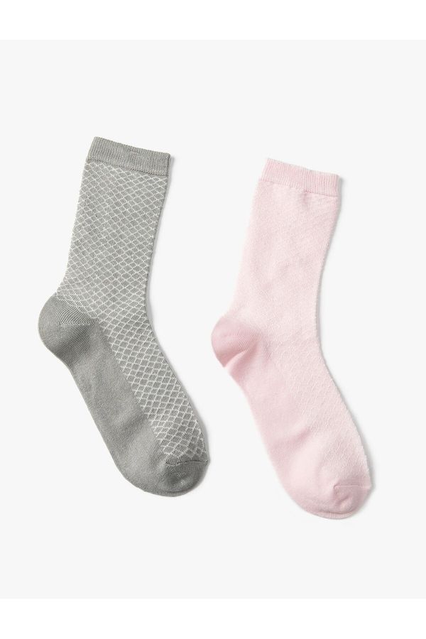 Koton Koton Set of 2 Socks With Geometric Pattern Multi Color