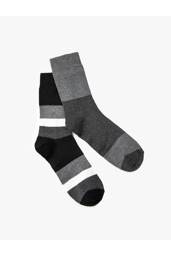 Koton Koton Set of 2 Socks with Geometric Pattern.