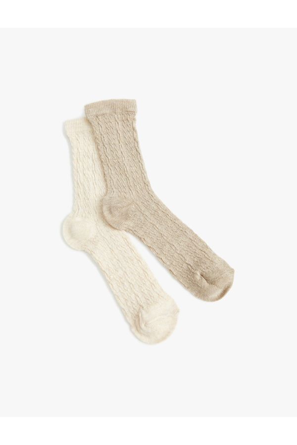 Koton Koton Set of 2 Textured Socks