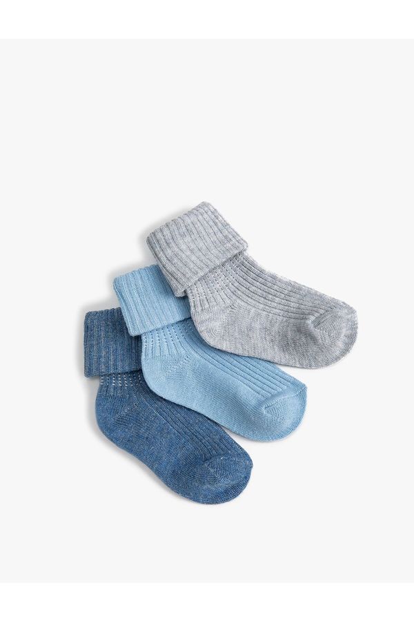 Koton Koton Set of 3 Colorful Socks. Cotton