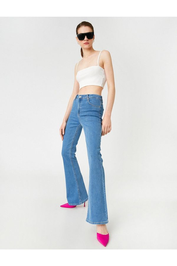 Koton Koton Slim Fit High Waist Spanish Leg Jeans - Victoria Jean