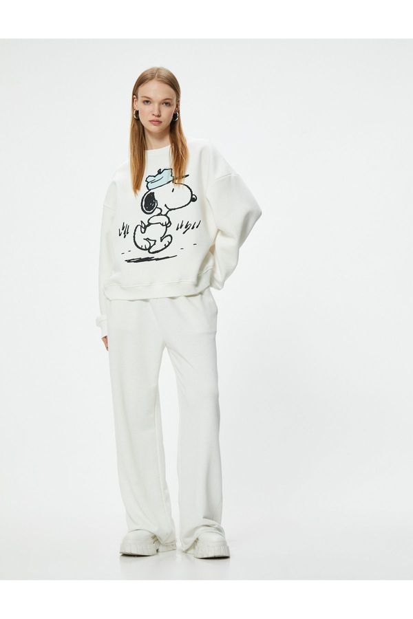 Koton Koton Snoopy Oversize Sweatshirt Licensed Printed Crew Neck