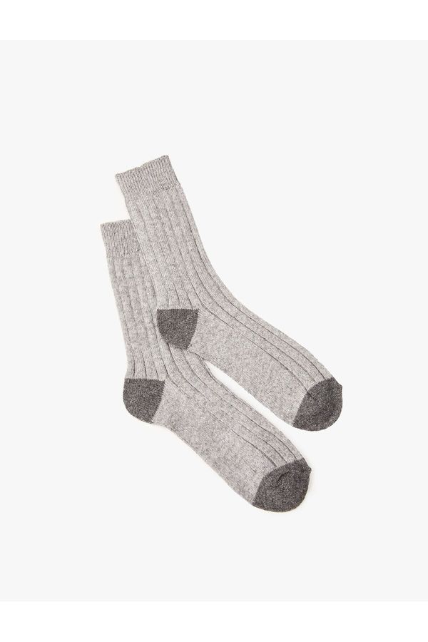Koton Koton Socket Socks Thick Textured Wool Blend