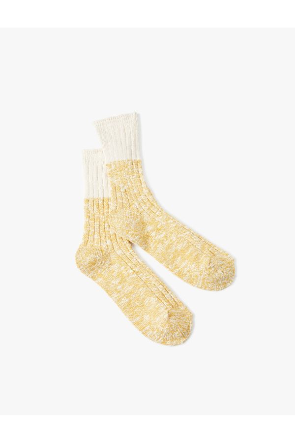 Koton Koton Socks Thick Textured Shingles Color Block