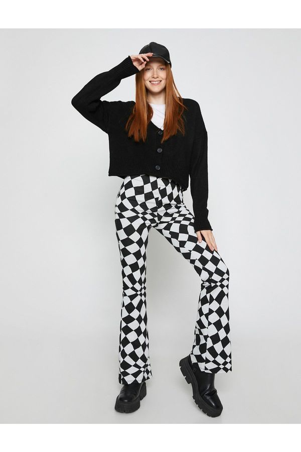 Koton Koton Spanish Both Trousers Checkered