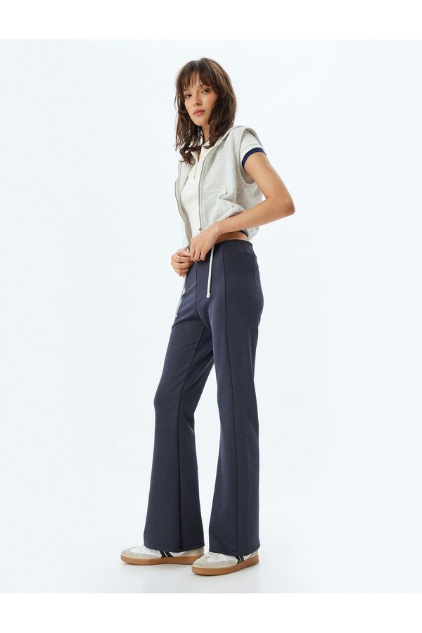 Koton Koton Spanish Leg Trousers Modal Fabric Blend