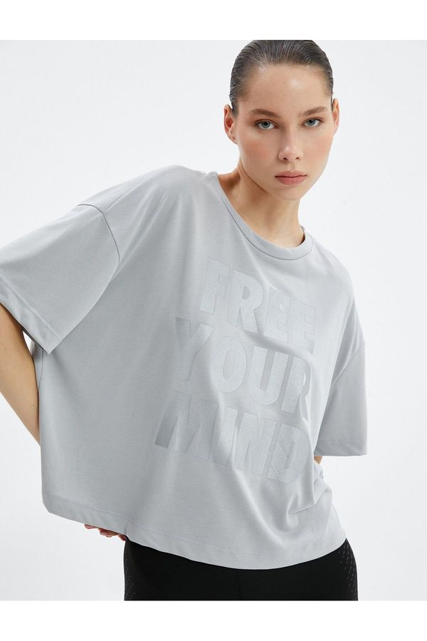 Koton Koton Sports T-Shirt Comfortable Cut Short Sleeve Crew Neck Modal Fabric