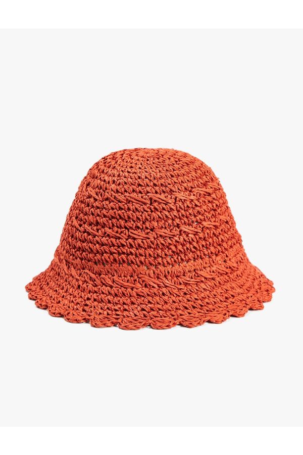 Koton Koton Straw Knitted Bucket Hat