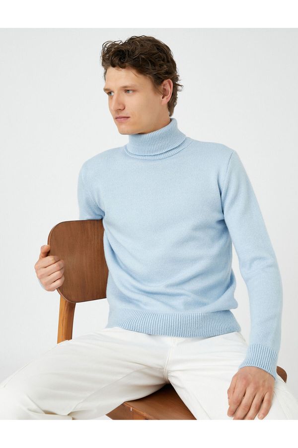 Koton Koton Turtleneck Sweater Basic Slim Fit Acrylic Blended