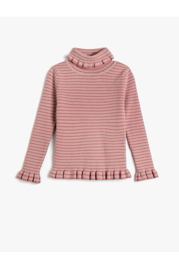 Koton Koton Turtleneck Sweater Camisole Ruffle Detailed Soft Textured.