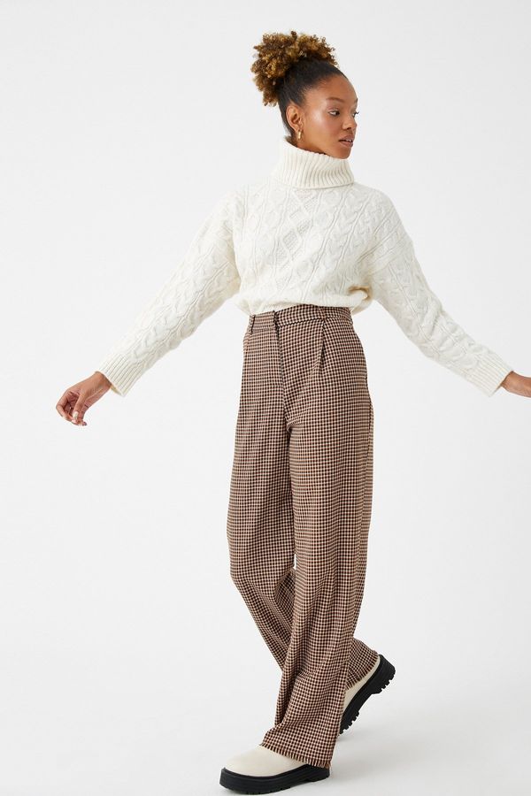 Koton Koton Turtleneck Sweater Knitted Patterned