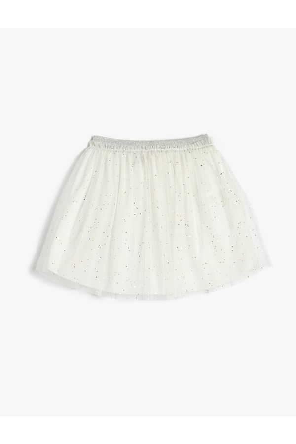 Koton Koton Tutu Skirt Glittering Lined Elastic Waist