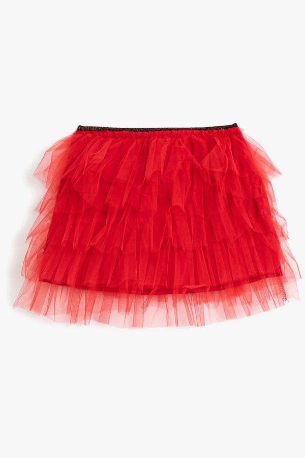 Koton Koton Tutu Skirt with Elastic Waist, Layered Lined.