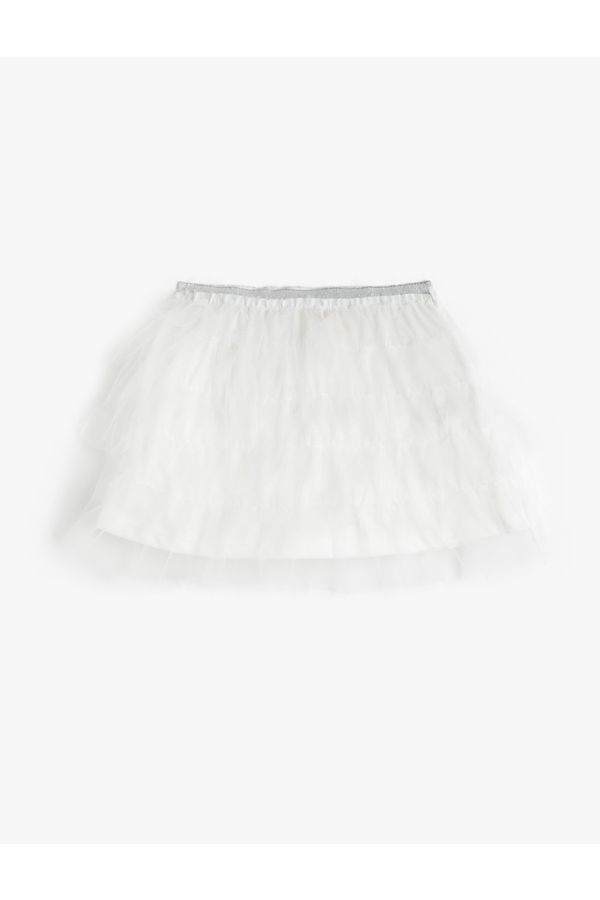 Koton Koton Tutu Skirt with Elastic Waist, Layered Lined.