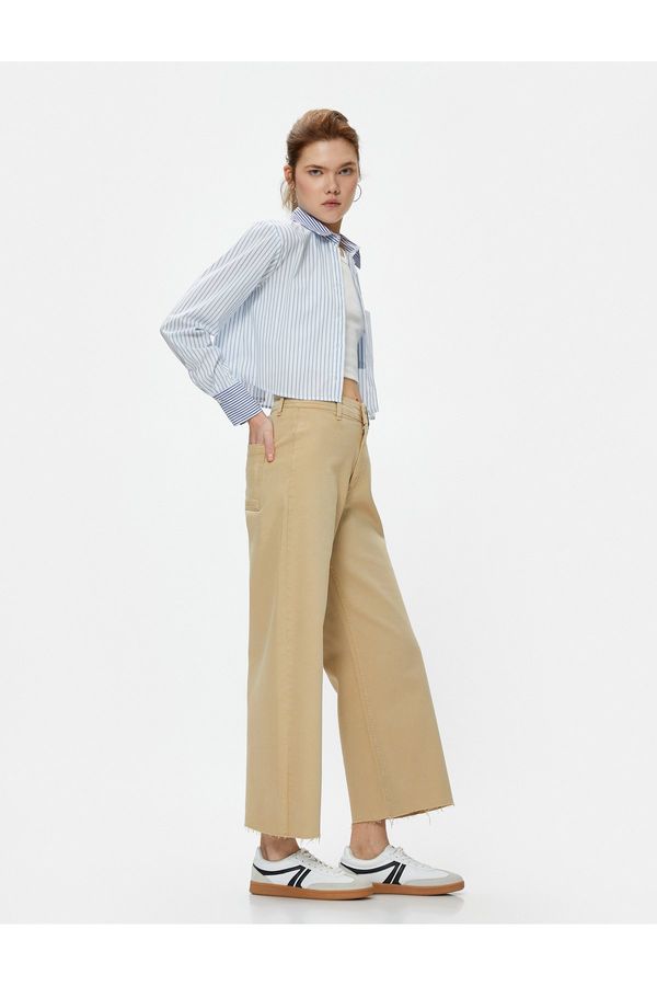 Koton Koton Wide Cropped Jeans High Waist - Sandra Jeans