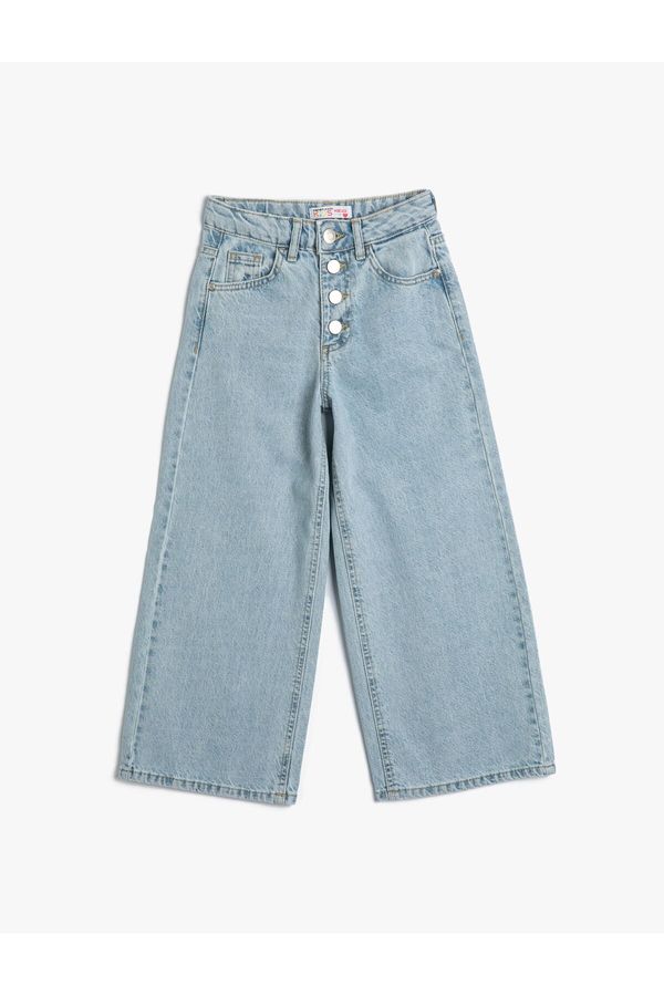 Koton Koton Wide Leg Jeans Pocket Detailed Cotton - Wide Leg Jean