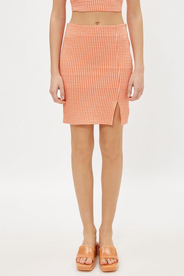 Koton Koton Women's Orange Patterned Skirt
