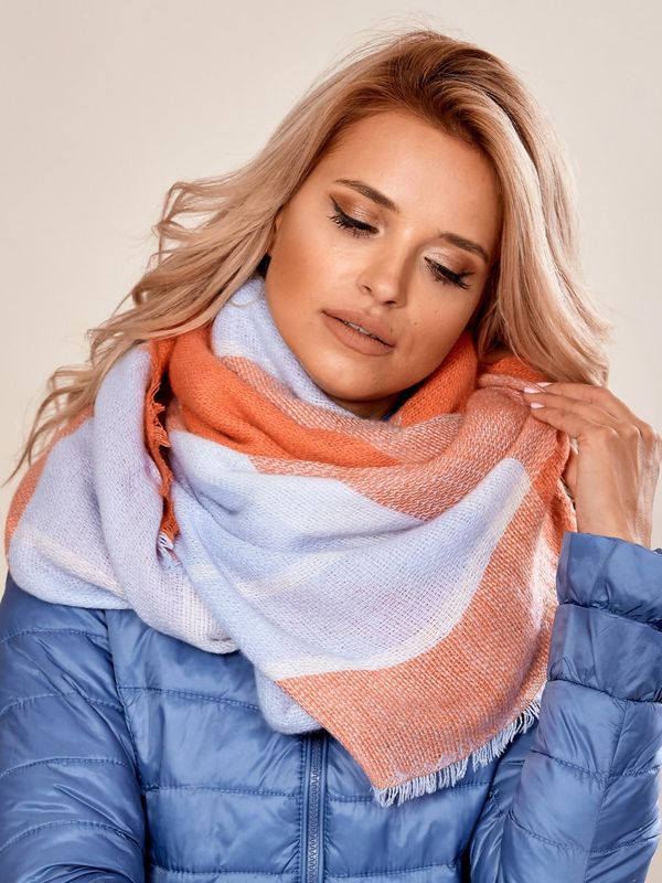 Fashionhunters Lady's orange knitted scarf
