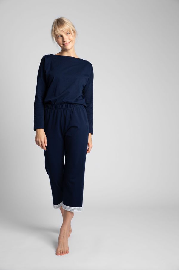 LaLupa LaLupa Woman's Trousers LA041 Navy Blue