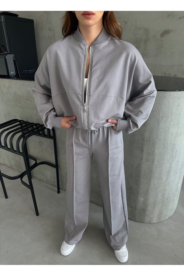 Laluvia Laluvia Gray Charlie Tracksuit Set