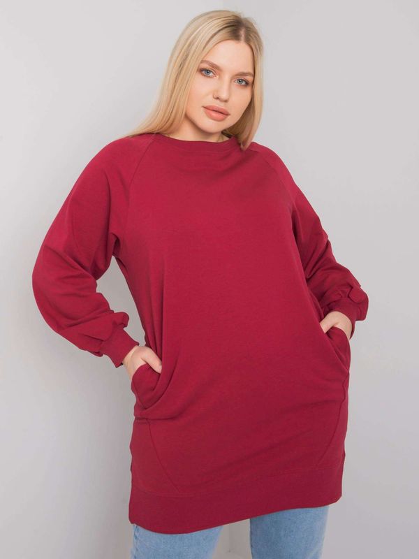 Fashionhunters Larger women's cotton sweatshirt