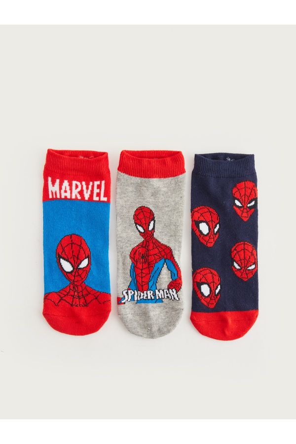 LC Waikiki LC Waikiki 3-Pack Spiderman Patterned Boys Booties Socks