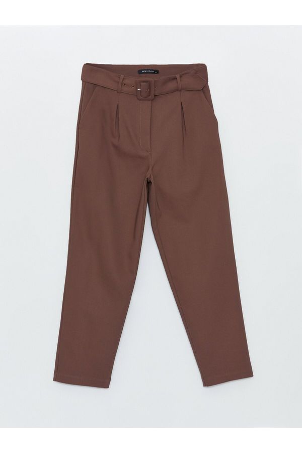 LC Waikiki LC Waikiki Belted Waist Carrot Cut Women's Trousers