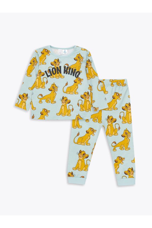 LC Waikiki LC Waikiki Crew Neck Long Sleeve Lion King Printed Baby Boy Pajama Set