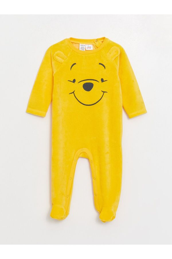 LC Waikiki LC Waikiki Crew Neck Long Sleeve Winnie the Pooh Embroidered Baby Boy Jumpsuit