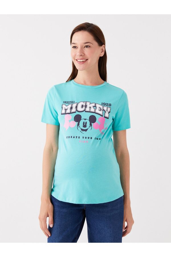 LC Waikiki LC Waikiki Crew Neck Mickey Mouse Printed Short Sleeve Maternity T-Shirt