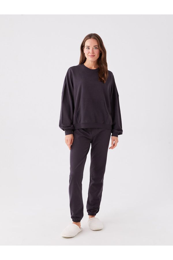 LC Waikiki LC Waikiki Crew Neck Plain Long Sleeve Women's Pajama Set