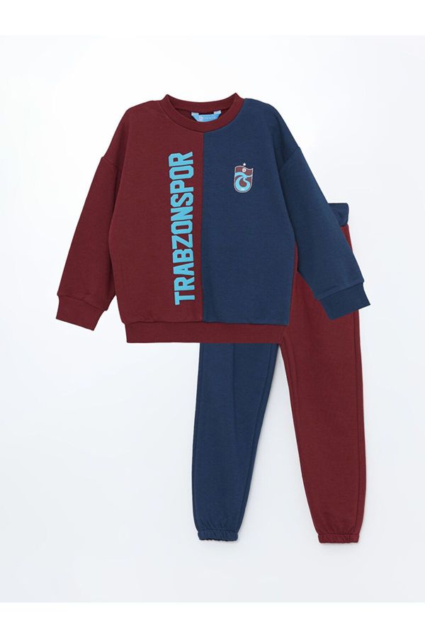 LC Waikiki LC Waikiki Crew Neck Trabzonspor Printed Baby Boy Sweatshirt and Tracksuit Bottom 2-Piece Set