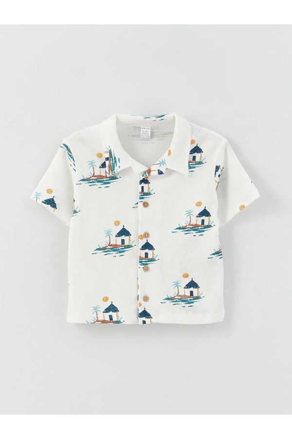 LC Waikiki LC Waikiki LCW Baby Polo Neck Patterned Shirt for Baby Boy
