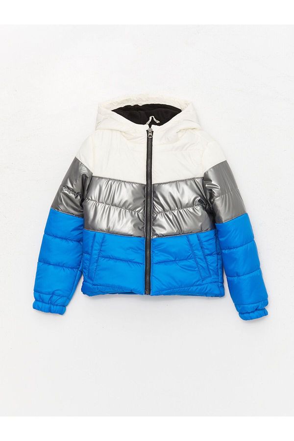 LC Waikiki LC Waikiki Lcw Hooded Color Block Boy's Puffer Jacket