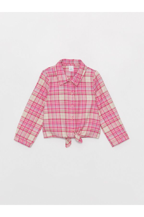 LC Waikiki LC Waikiki Long Sleeve Plaid Patterned Baby Girl Shirt