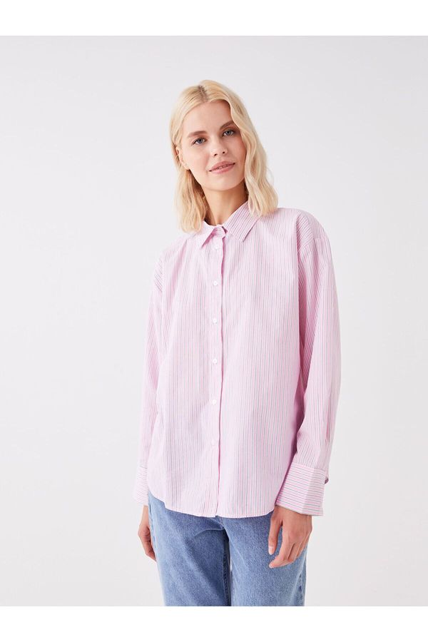 LC Waikiki LC Waikiki Lw - Striped Long Sleeve Poplin Women's Shirt