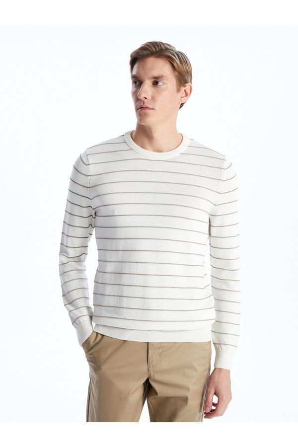 LC Waikiki LC Waikiki Men's Crew Neck Striped Long Sleeve Knitwear Sweater