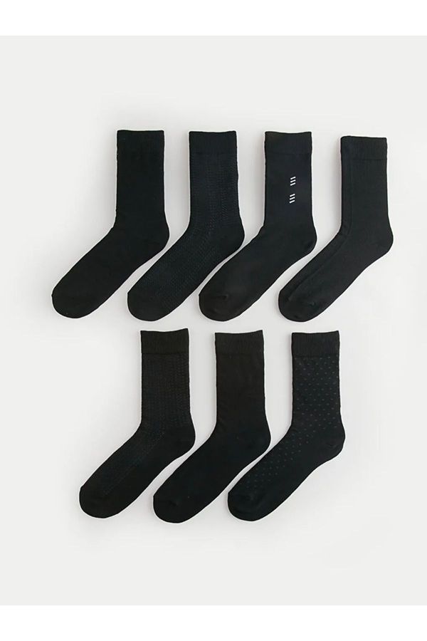 LC Waikiki LC Waikiki MEN'S PATTERNED 7-PACK SOCKET SOCKS