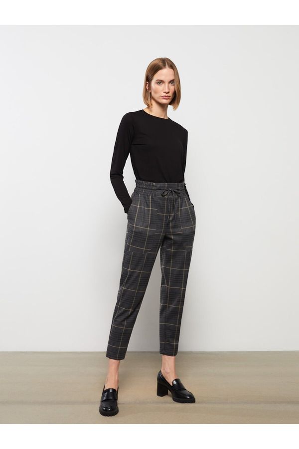 LC Waikiki LC Waikiki Standard Fit Plaid Women's Trousers