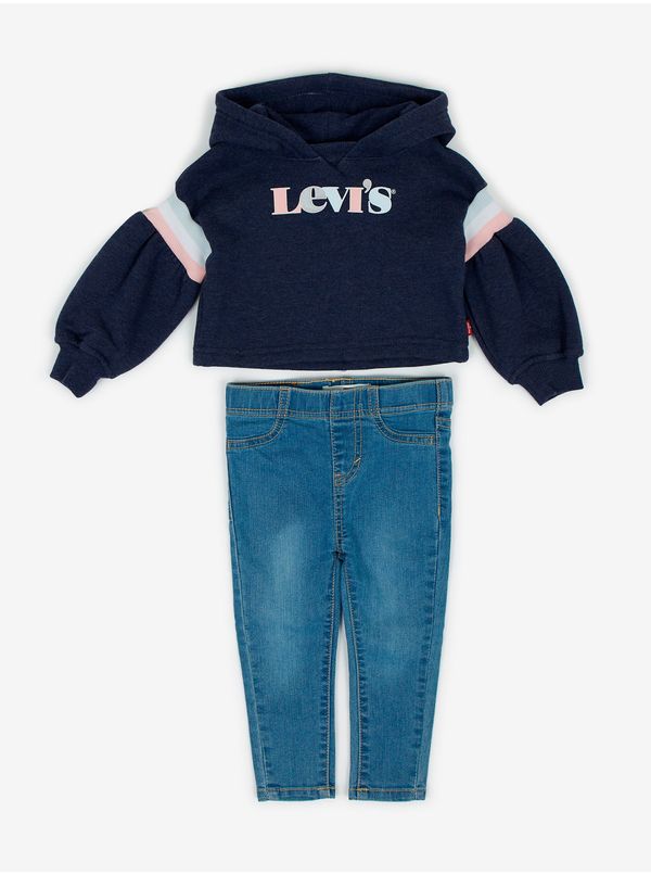 Levi's® Levi&#39;s Blue Girls&#39; Jeans & Hoodie Set Levi&#39;s® - Girls