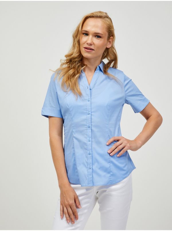Orsay Light Blue Short Sleeve Shirt ORSAY - Women